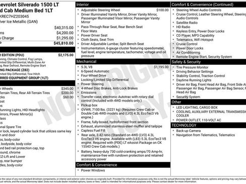 Used 2017 Chevrolet Silverado 1500 LT w/ All Star Edition AWD/4WD image 1