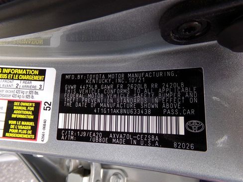 Used 2022 Toyota Camry SE FWD image 51