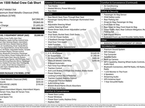 Used 2019 RAM 1500 Rebel w/ Rebel Level 2 Equipment Group AWD/4WD image 8