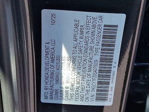 New 2025 Honda Accord LX image 10