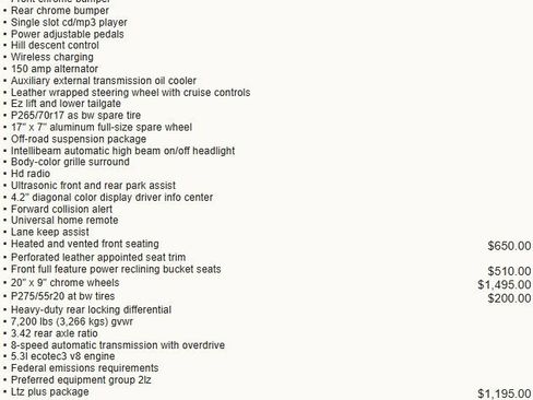 Used 2018 Chevrolet Silverado 1500 LTZ Z71 w/ LTZ Plus Package image 8