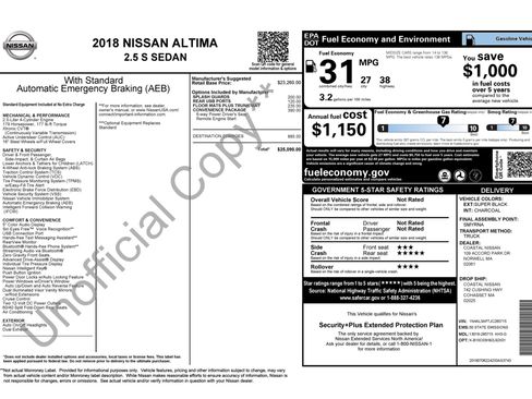 Used 2018 Nissan Altima 2.5 S w/ S Convenience Package image 3