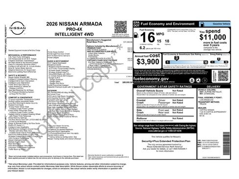 New 2026 Nissan Armada PRO-4X w/ Captain's Chari Seat Package image 29