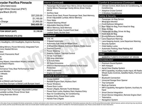 Used 2025 Chrysler Pacifica Pinnacle w/ Trailer Tow Group AWD/4WD image 28