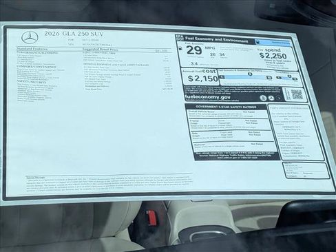 New 2026 Mercedes-Benz GLA 250 image 16