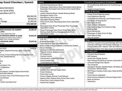 Certified 2025 Jeep Grand Cherokee L Summit AWD/4WD image 46