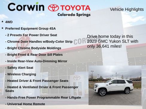 Used 2023 GMC Yukon SLT AWD/4WD image 7