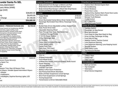 Used 2021 Hyundai Santa Fe SEL w/ Convenience + Premium Package FWD image 19