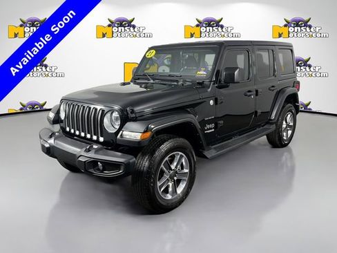 Used 2021 Jeep Wrangler Unlimited Sahara w/ Uconnect 4C Nav & Sound Group image 1