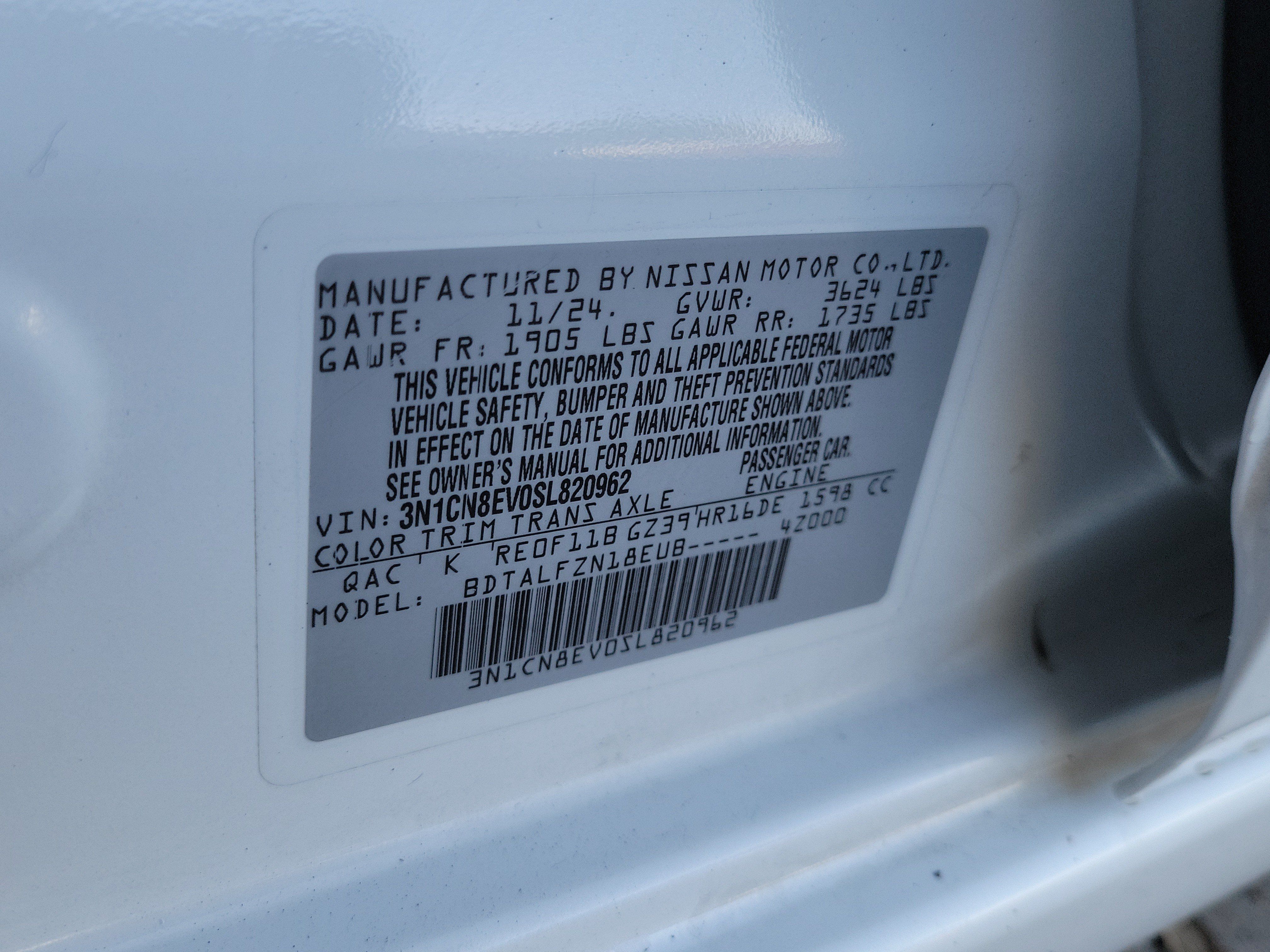 Certified 2025 Nissan Versa SV FWD image 30