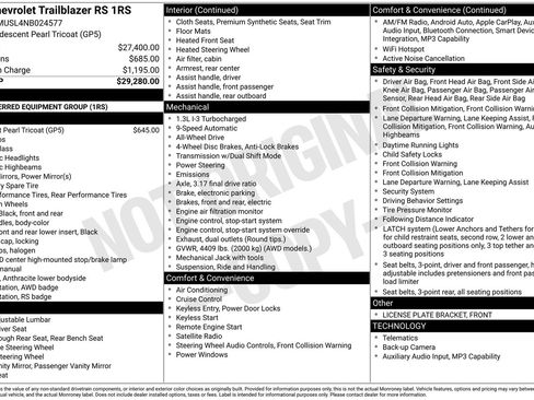 Used 2022 Chevrolet TrailBlazer RS AWD/4WD image 7