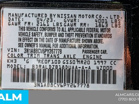 Used 2023 Nissan Sentra SV w/ All-Weather Package FWD image 46