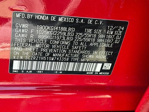 Certified 2025 Honda HR-V Sport image 28