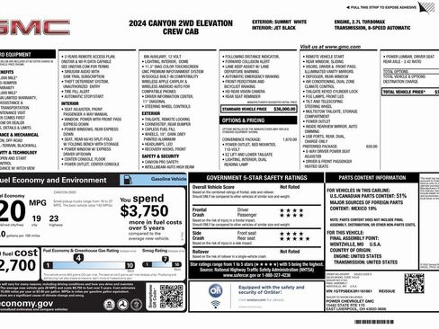 Used 2024 GMC Canyon Elevation w/ Convenience Package image 4