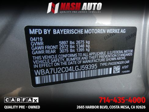 Used 2020 BMW 750i xDrive w/ Executive Package image 90