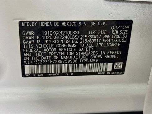 Used 2024 Honda HR-V EX-L image 38