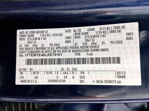 Used 2020 Ford F150 XLT w/ Equipment Group 302A Luxury image 44