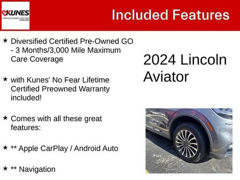 Used 2024 Lincoln Aviator Reserve w/ Class IV Trailer Tow Package AWD/4WD image 4