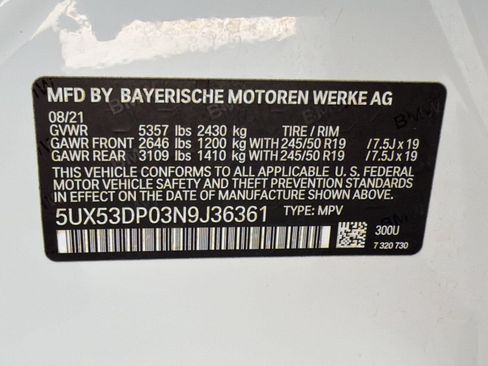 Used 2022 BMW X3 xDrive30i w/ Convenience Package AWD/4WD image 26