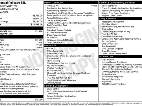 Used 2021 Hyundai Palisade SEL w/ Cargo Package FWD image 9