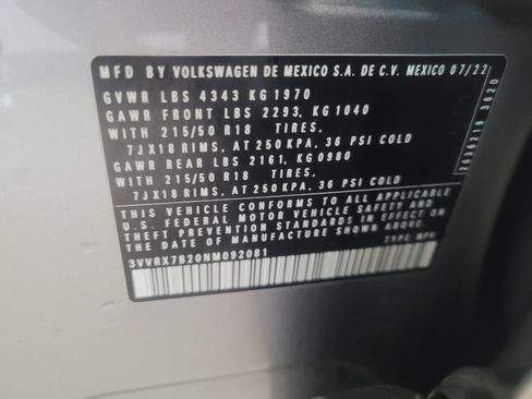 Used 2022 Volkswagen Taos SE FWD image 33
