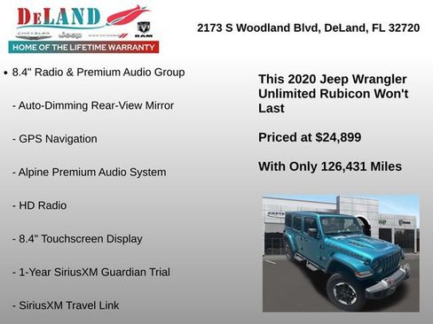 Used 2020 Jeep Wrangler Unlimited Rubicon AWD/4WD image 3