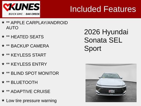 Used 2026 Hyundai Sonata SEL FWD image 2