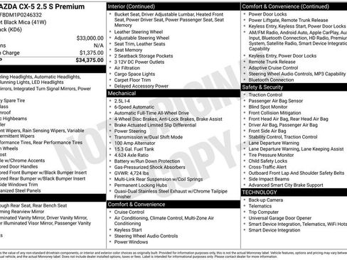 Certified 2023 MAZDA CX-5 AWD 2.5 S w/ Premium Package image 5