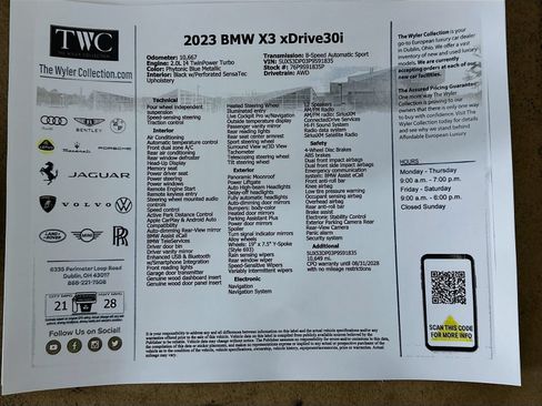 Used 2023 BMW X3 xDrive30i w/ Premium Package AWD/4WD image 47