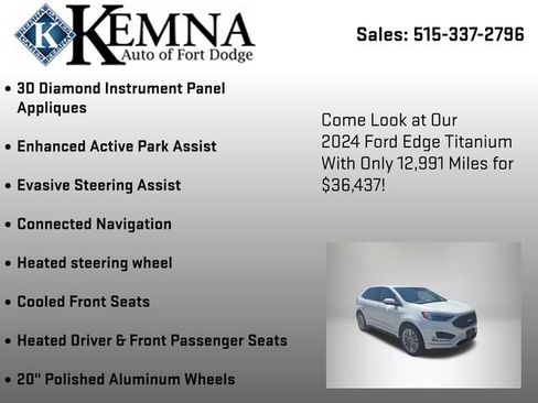 Used 2024 Ford Edge Titanium w/ Titanium Elite Package image 25