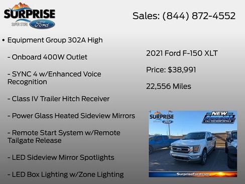 Used 2021 Ford F150 XLT w/ Equipment Group 302A High AWD/4WD image 7
