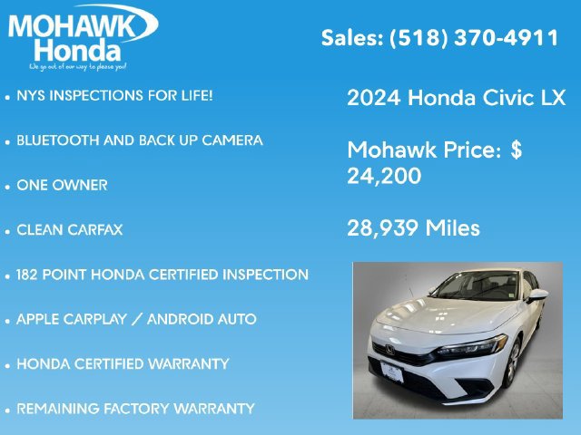 Certified 2024 Honda Civic LX image 8
