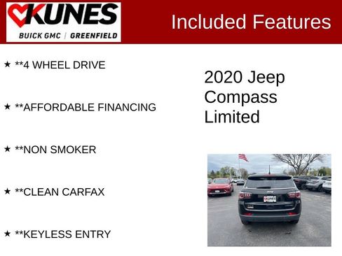 Used 2020 Jeep Compass Limited AWD/4WD image 3