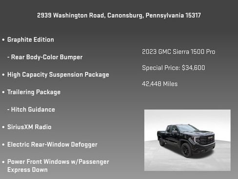 Used 2023 GMC Sierra 1500 Pro w/ Graphite Edition AWD/4WD image 10