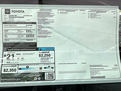 New 2026 Toyota Tacoma SR5 AWD/4WD image 19