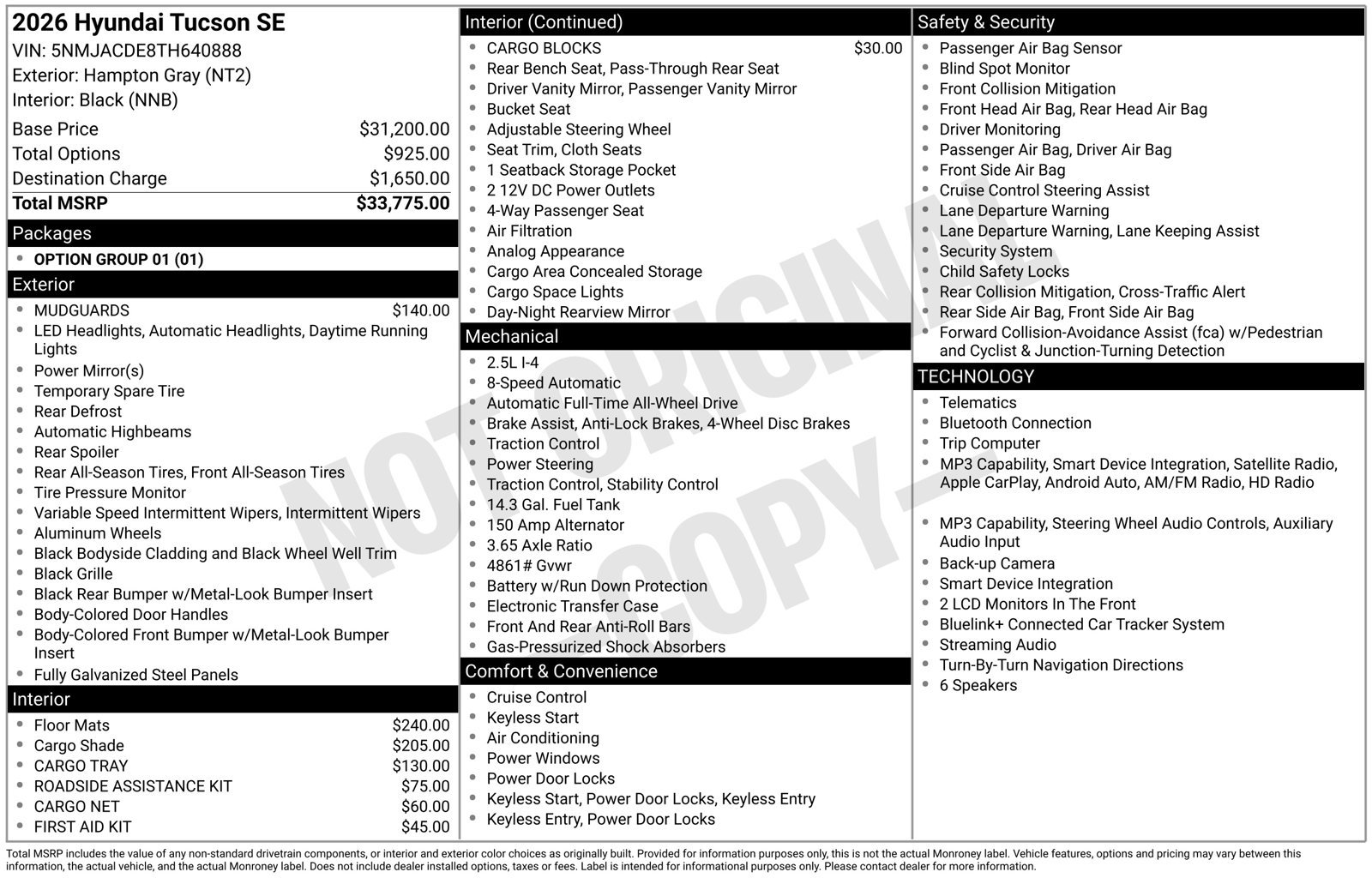 Certified 2026 Hyundai Tucson SE AWD/4WD image 39