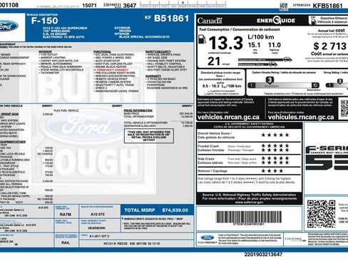 Used 2019 Ford F150 Lariat w/ Equipment Group 502A Luxury AWD/4WD image 3