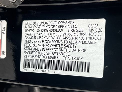 Certified 2023 Honda Ridgeline Black Edition image 36