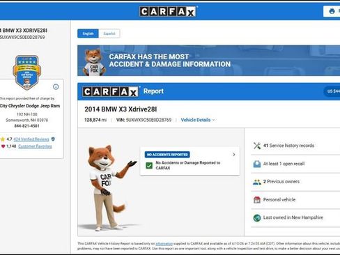 Used 2014 BMW X3 xDrive28i image 2