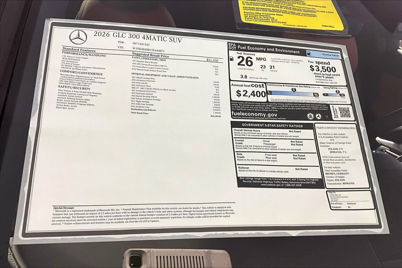 New 2026 Mercedes-Benz GLC 300 4MATIC image 18