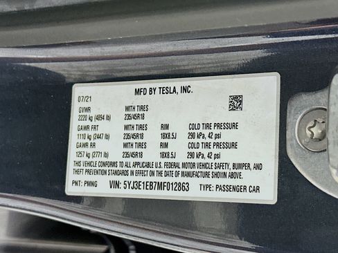 Used 2021 Tesla Model 3 Long Range AWD/4WD image 12
