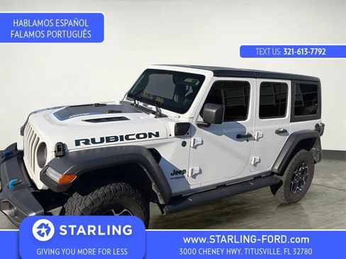 Used 2022 Jeep Wrangler Unlimited Rubicon 4xe w/ Cold Weather Group image 1