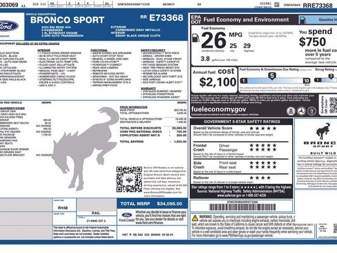 Used 2024 Ford Bronco Sport Big Bend w/ Convenience Package image 59