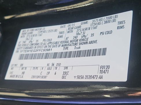 Used 2015 Ford F150 Lariat AWD/4WD image 24