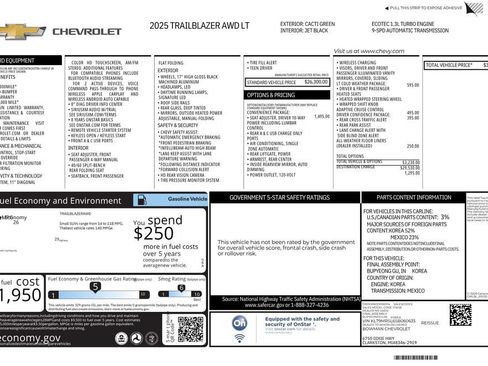 Used 2025 Chevrolet TrailBlazer LT w/ Convenience Package AWD/4WD image 12