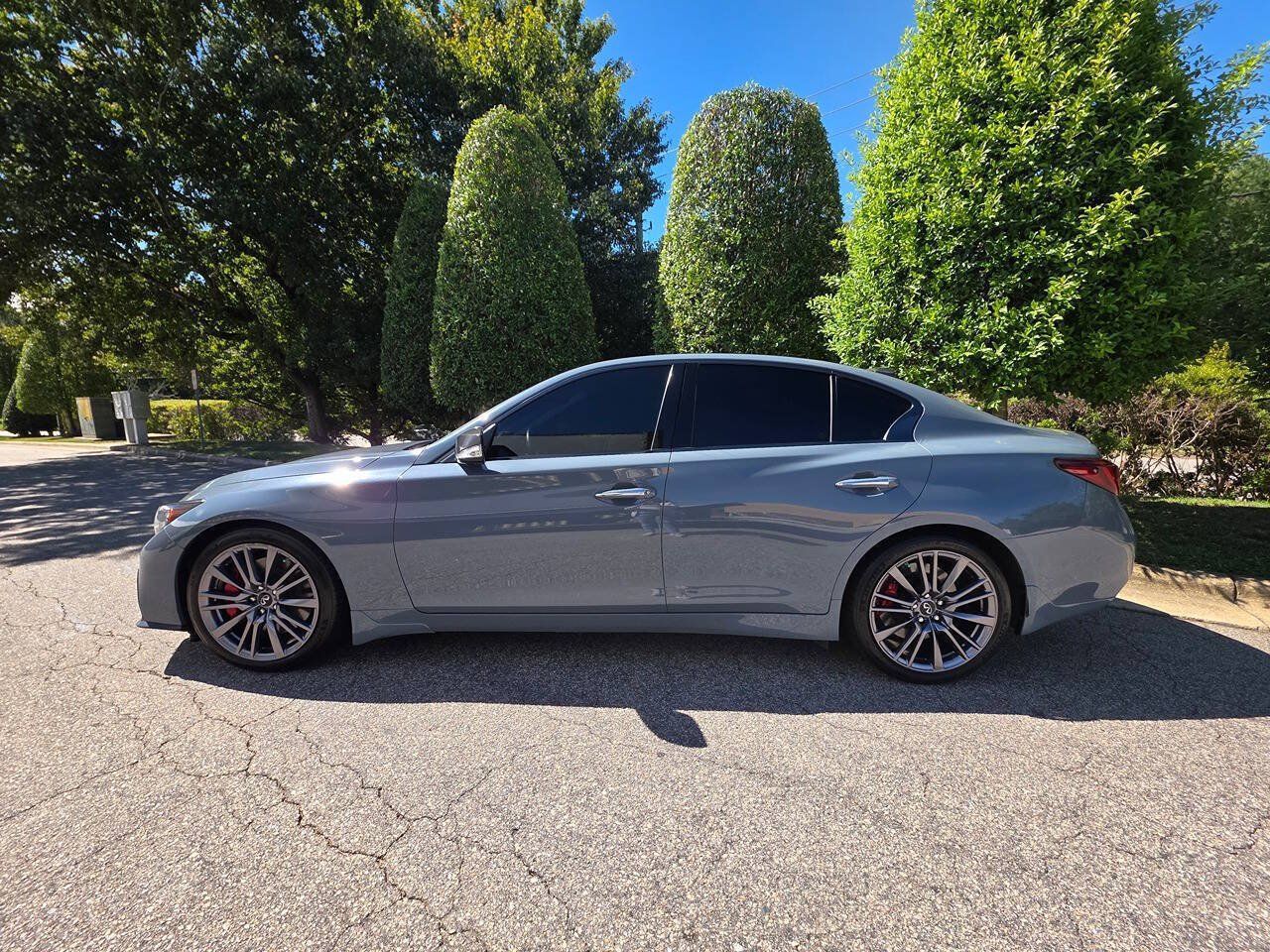 Used 2022 INFINITI Q50 Red Sport 400 w/ Carbon Fiber Package RWD image 2