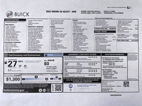 Used 2022 Buick Encore GX Select w/ Experience Buick Package AWD/4WD image 21