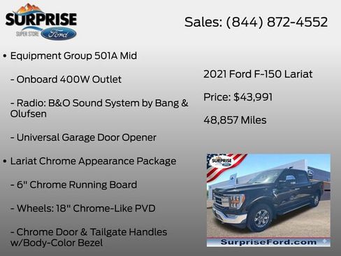 Used 2021 Ford F150 Lariat AWD/4WD image 7