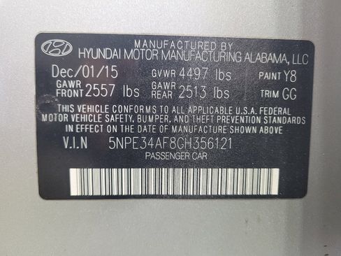 Used 2016 Hyundai Sonata Sport w/ Option Group 02 FWD image 33