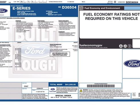 New 2025 Ford E-350 and Econoline 350 Super Duty w/ Power Equipment Group RWD image 2